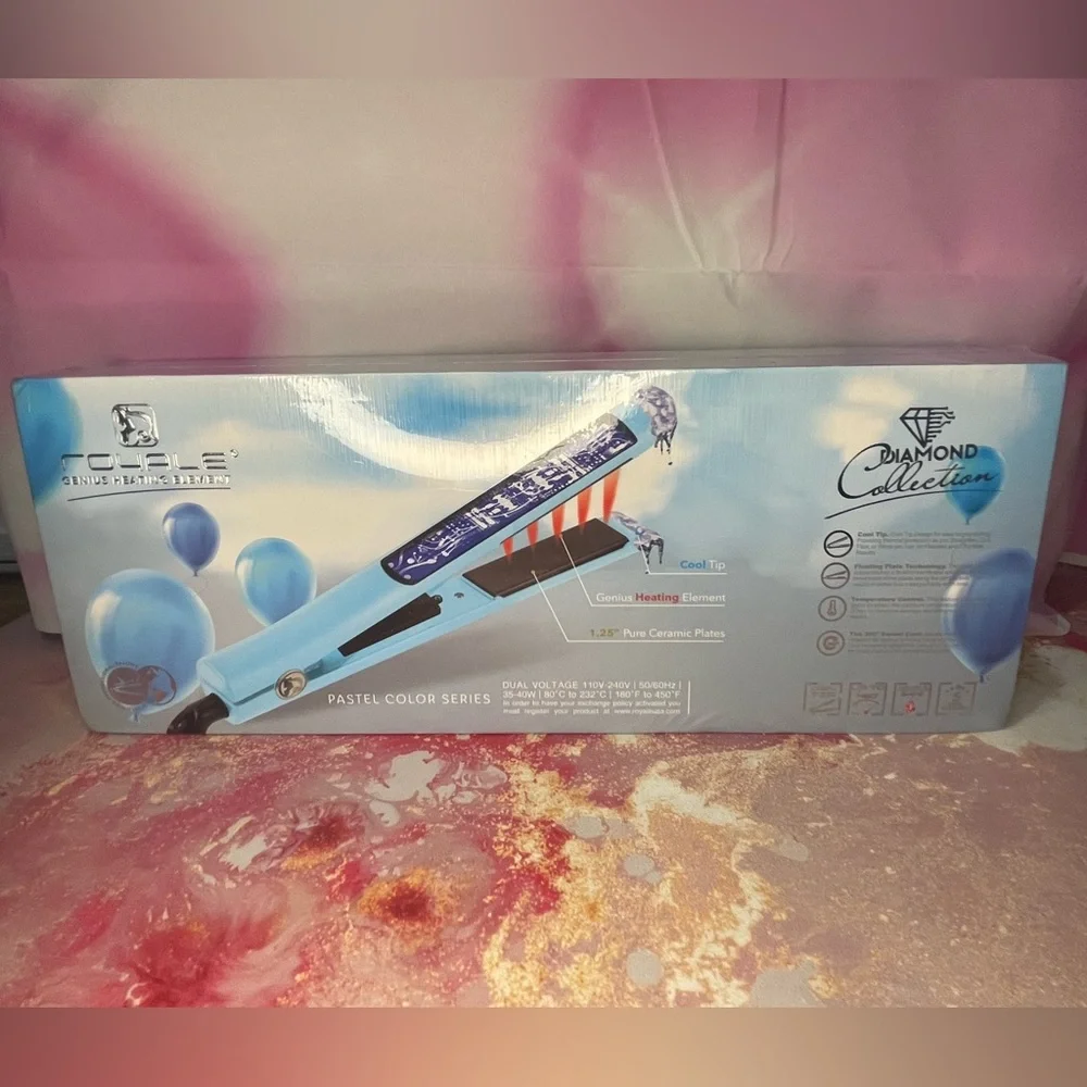 Blue Hair Straightener - Pastel Color Series - Picture 1 of 2